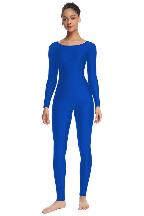 OVIGILY Women's Long Sleeve Unitard Dance Costume Spandex Full Body Suits One Piece Jumpsuits