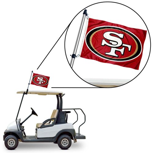 WinCraft San Francisco 49ers Golf Cart Flag Pole and Holder Mounting Bracket