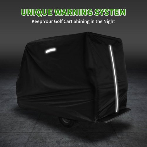 Tecoom 2/4 Passenger Golf Cart Cover Fits for Yamaha EZGO Club Car, 300D Waterproof Durable Oxford Fabric with Zipper Doors/Windproof Buckle, All Weather Outdoor Heavy Duty Rain Enclosure Universal