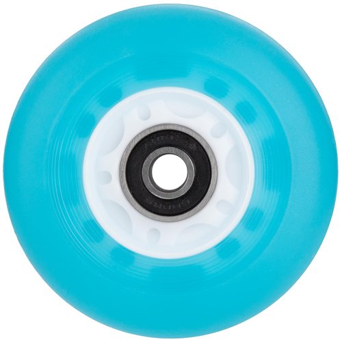 AOWISH Light Up Inline Skate Wheels, LED Roller Skate Wheels, Flash Luminous Roller Blade Replacement Wheel w/Bearings ABEC-9, 80mm 76mm 72mm, Blue Color, 4-Pack (76mm)