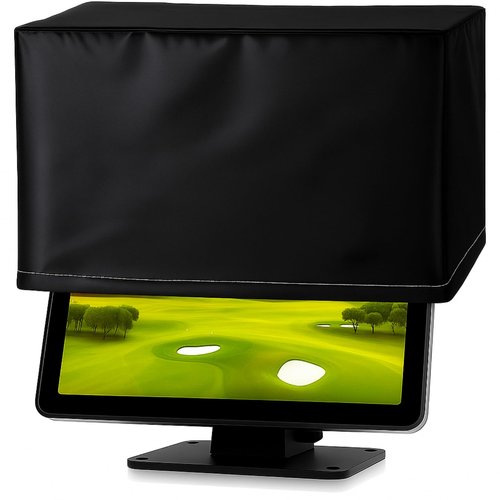Copkim Golf Cart Waterproof Touchscreen Cover with Drawstring 10 x 4.5 x 7 Inch Oxford Fabric Black Waterproof Protection Golf Cart Accessories Protects Screen Device from Adverse Weather Damage