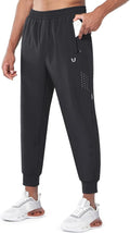 NORTHYARD Men's Fleece Lined Pants - Winter Warm Windproof Sweatpants for Athletic Jogging | Black