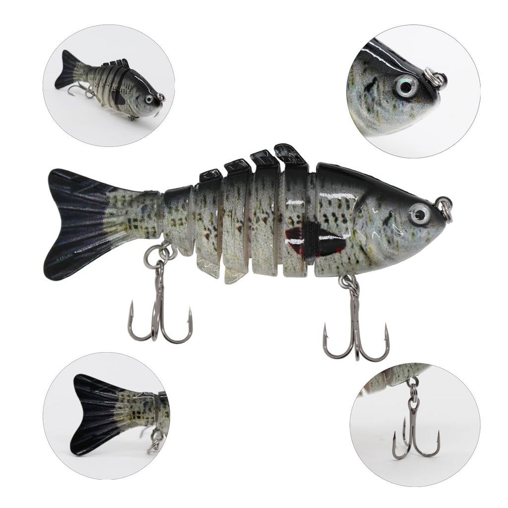 SUPERTHEO Fishing Lures Multi Jointed Fish Crankbaits Lifelike Swimbait Freshwater and Saltwater Crankbaits for Bass Trout Lures