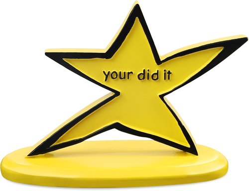 Funny Star Trophy - Humorous 'You Did It' Inscription | Perfect Graduation Gift & Desk Decor