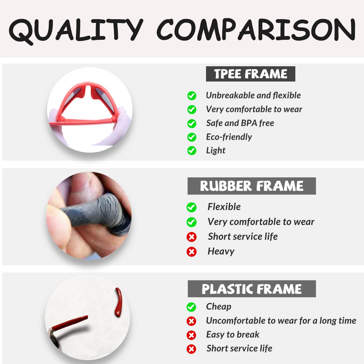 DUCO Cute Polarized Kids Sunglasses for Girls Boys Flexible Children Shades UV Protection Age 6-10 K018