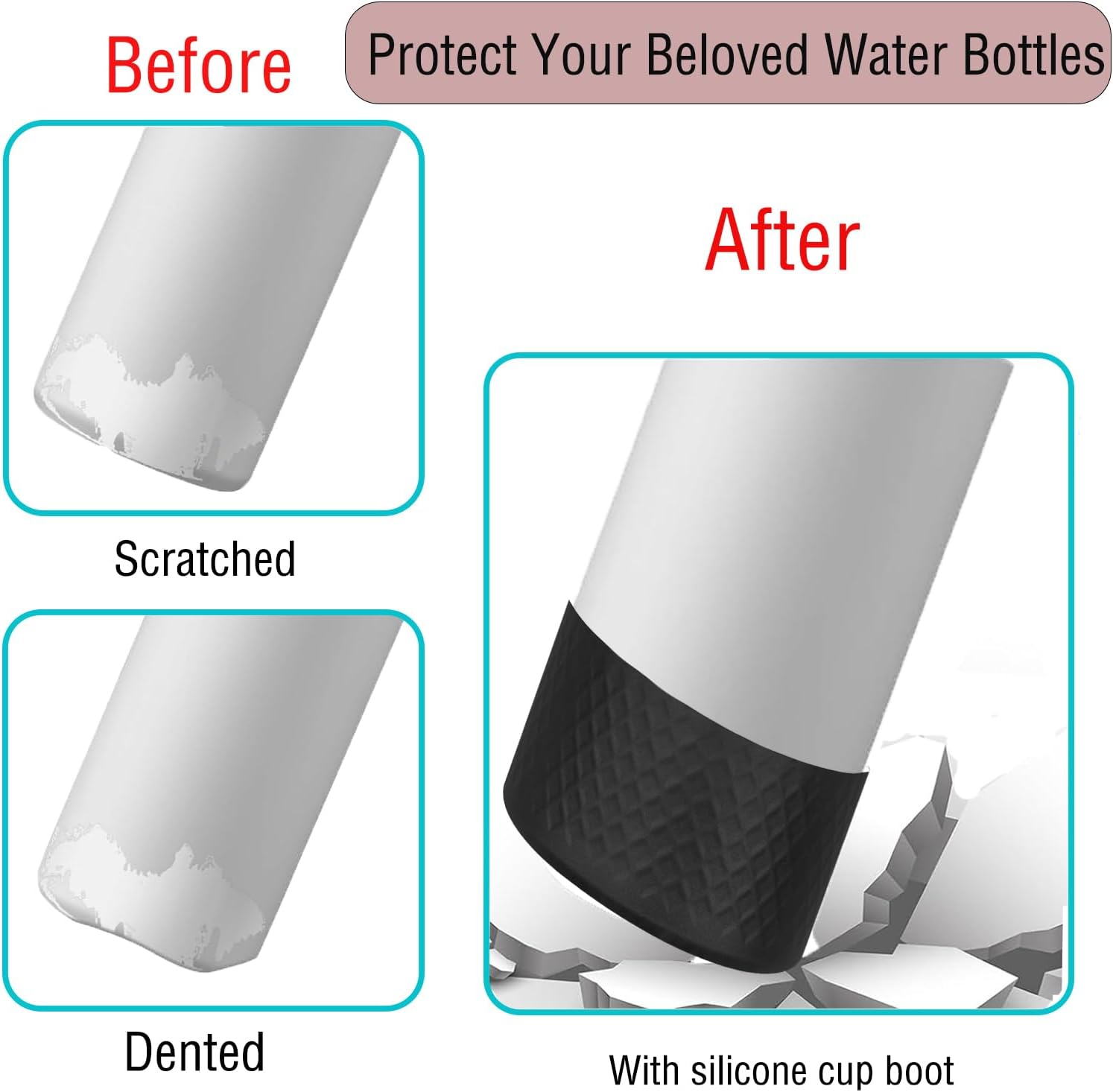 Stanley Silicone Boot - Durable Cup Boots for 40oz, 30oz, & 20oz Tumblers | Black Accessories