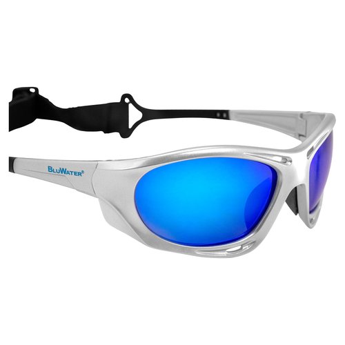 Global Vision Hydro Jet Ski Sunglasses with Polarized Anti-Fog LensesPerfect for Water Sports and Outdoor Use (Silver Blue) (Silver-Blue)