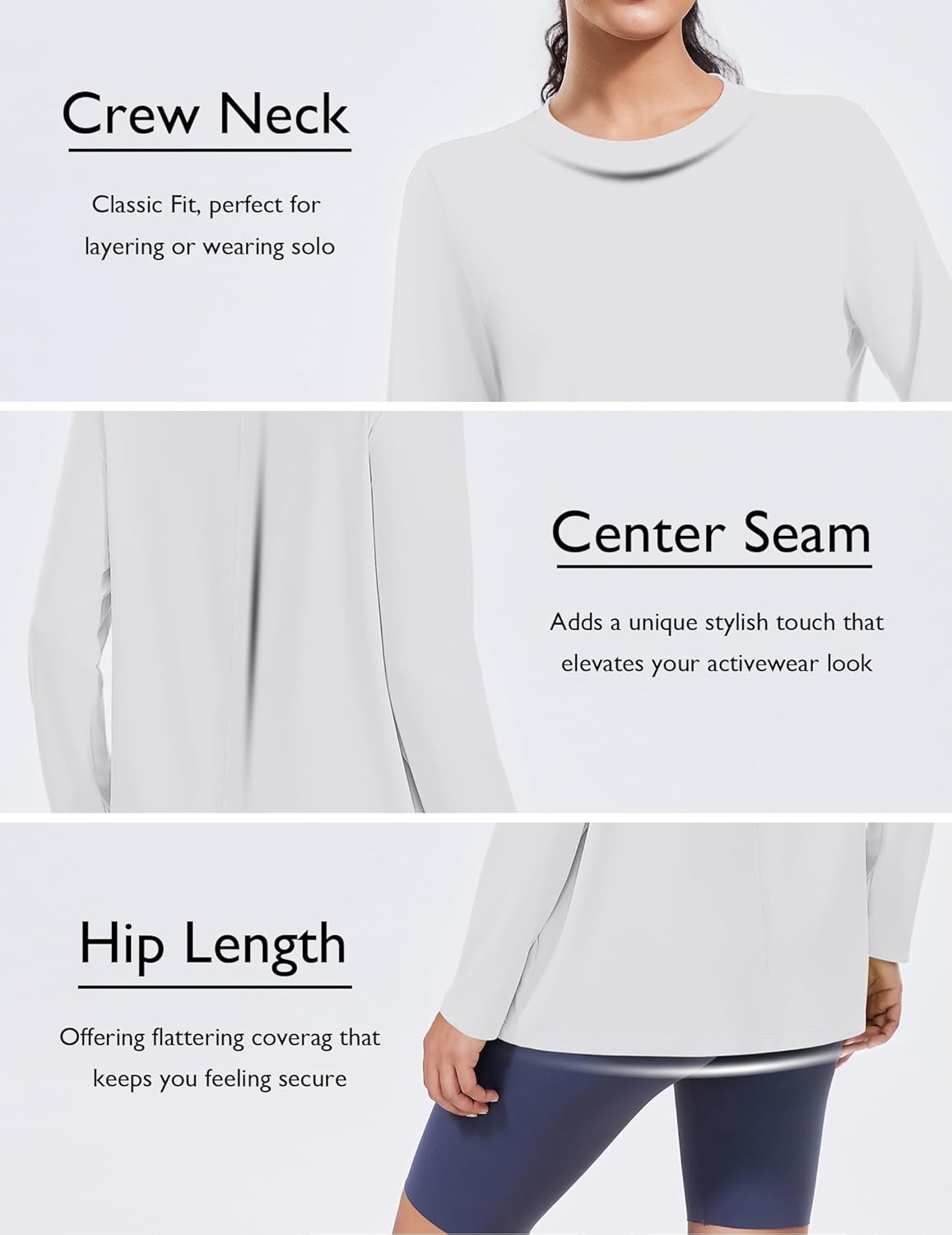 PINSPARK Long Sleeve Workout Tops for Women - Quick Dry UPF 40+ Athletic Shirt | Loose Fit for Gym & Hiking