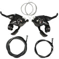 Lomodo 4 Pieces Bicycle Brake Accessories Including 2 x EF51-7 3x7 21 Speed Brake Shift Levers with Inner Cable and 2 x Brake Wire (Front and Rear Brake Cable) for Mountain/MTB Bike