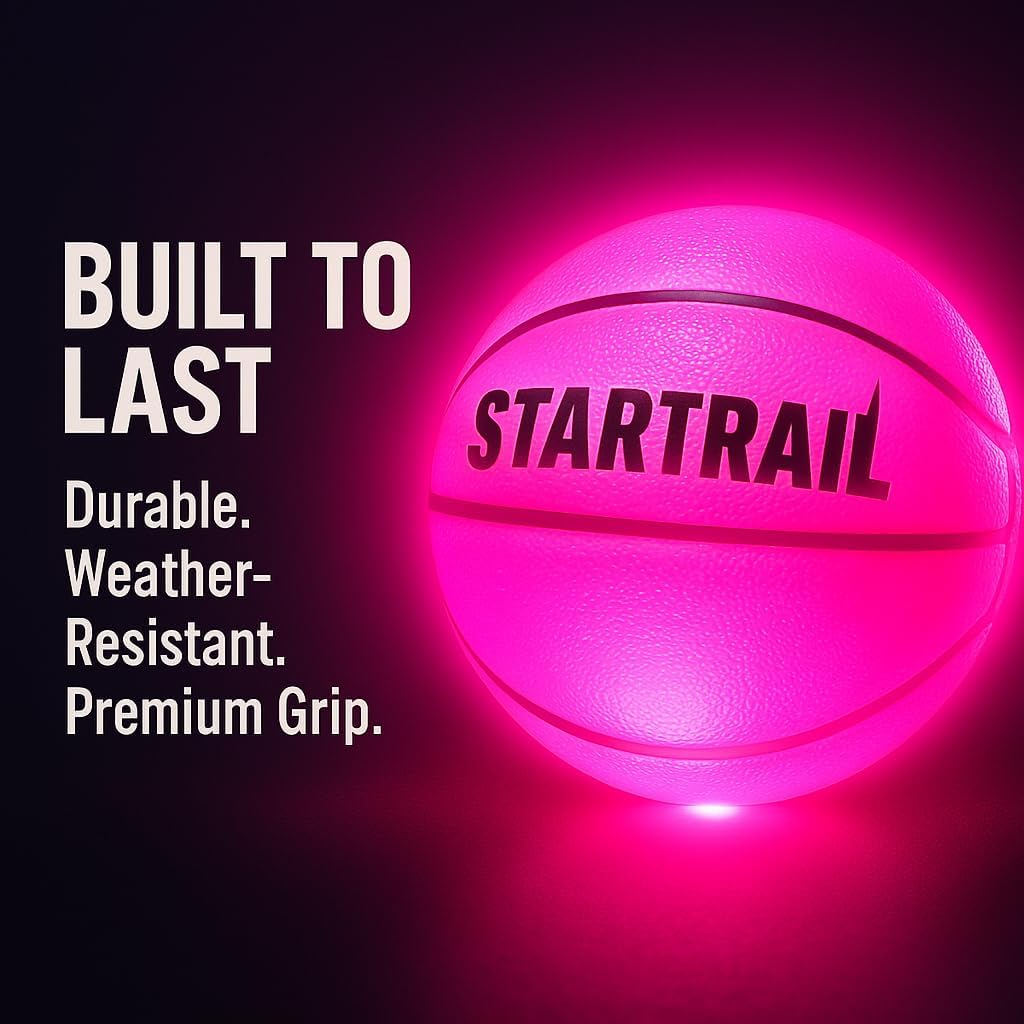 TOMLEON Light Up Basketball - Glow in The Dark LED Basketball Size 7 | Perfect Gift for Kids
