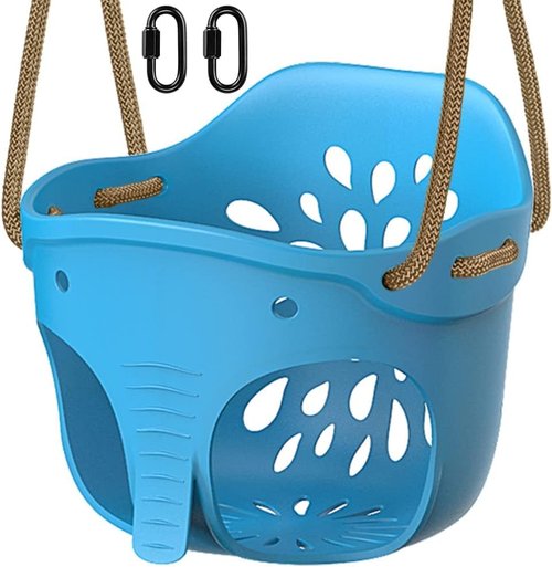 BeneLabel Toddler Swing Seat - 600 LB Weight Capacity, Adjustable Height 4.2 to 6.7 FT | Cute Elephant Design