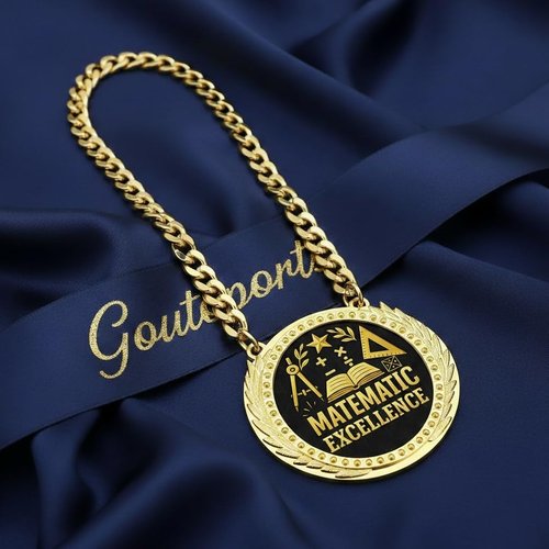 Goutoports Gold Winner Medals - 6" Academic Achievement Awards with Neck Chain for Tournaments & Competitions
