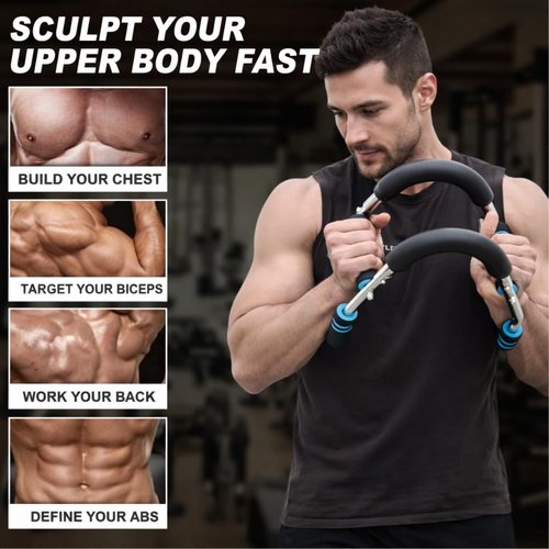 TwistPro Multi-Exercise 3 mode adjustable Home Workout Bar Ultimate Twister Arm Trainer, Adjustable Chest Workout Equipment, Arm Trainer for Men, Chest Trainer for Men, Shoulder Muscle Training, Portable Spring Resistance Home Fitness Equipment. Gift read
