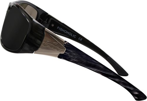 Fishoholic Polarized Fishing Sunglasses with Metal Logo UV400 Fishing Gift with Hard Case and Pouch