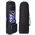Golf Travel Bags for Airlines with Wheels, Shoes Compartment and Lockable Zipper, Soft-Sided Golf Club Travel Cover to Protect Culbs, Wear-Resistant Waterproof 900D Polyester Oxford