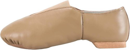 Linodes Women's Jazz Shoes - Slip-On Leather Upper with Elastic Top Piece for Comfort