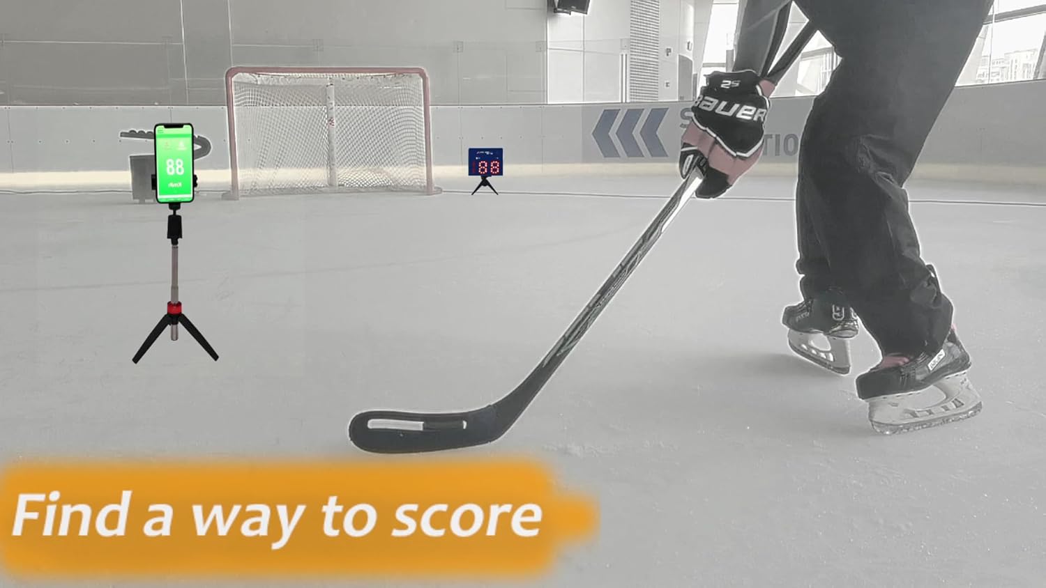 Speed Radar Gun 2.0 by Potent | App-Enabled Hockey Shot Tracker with USB Rechargeable Battery & Adjustable Angles