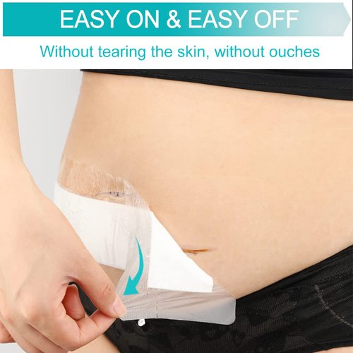 Waterproof Incision Bandages for Large Wounds Knee Hip Replacement Adheisve Island Dressing Bandaid Tape Post Surgical Shower Protector, No Glue On Center 4 x 10 Inch (Pack of 14)