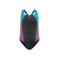 Speedo Girls One-Piece Mesh Splice Swimsuit with Thick Straps - Black