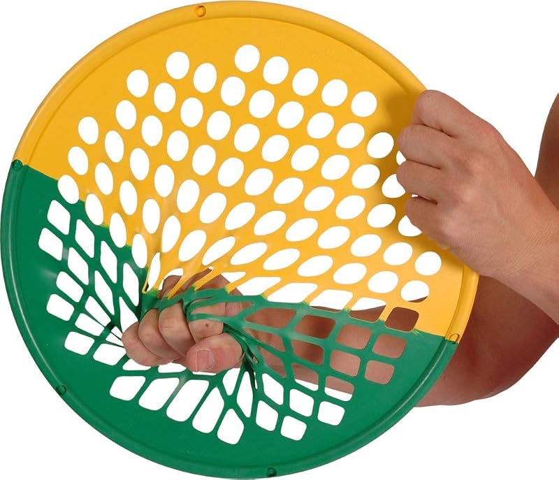 PowerWeb Latex-Free 14-Inch Hand Exerciser Set — Light/Heavy Resistance (Yellow/Green) for Grip, Finger & Forearm Therapy