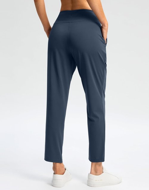 G Gradual High-Waisted Ankle Pants - 7/8 Athletic Style with Drawstring & 2 Pockets for Women