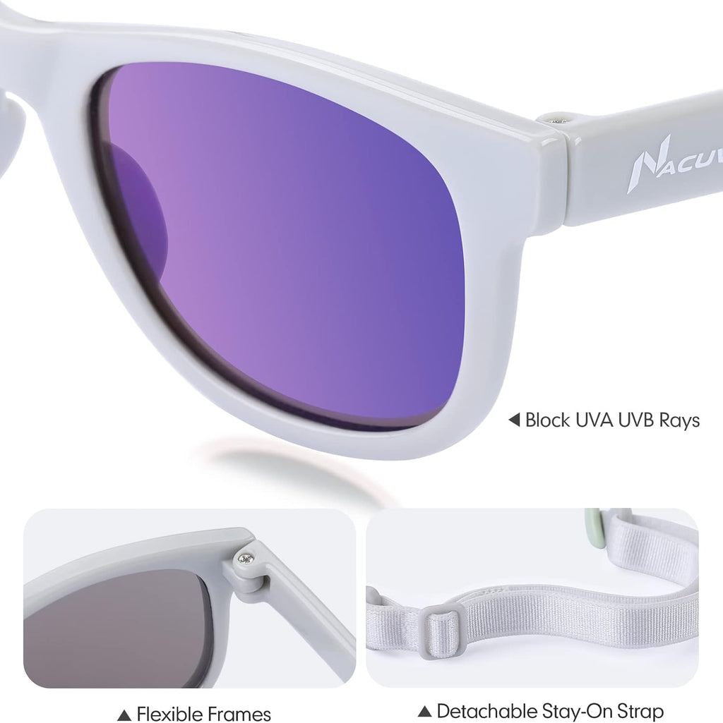 Skiennix Baby Sunglasses - 100% UV Protection for Toddlers & Kids | Ages 0-2 Years, Case Included