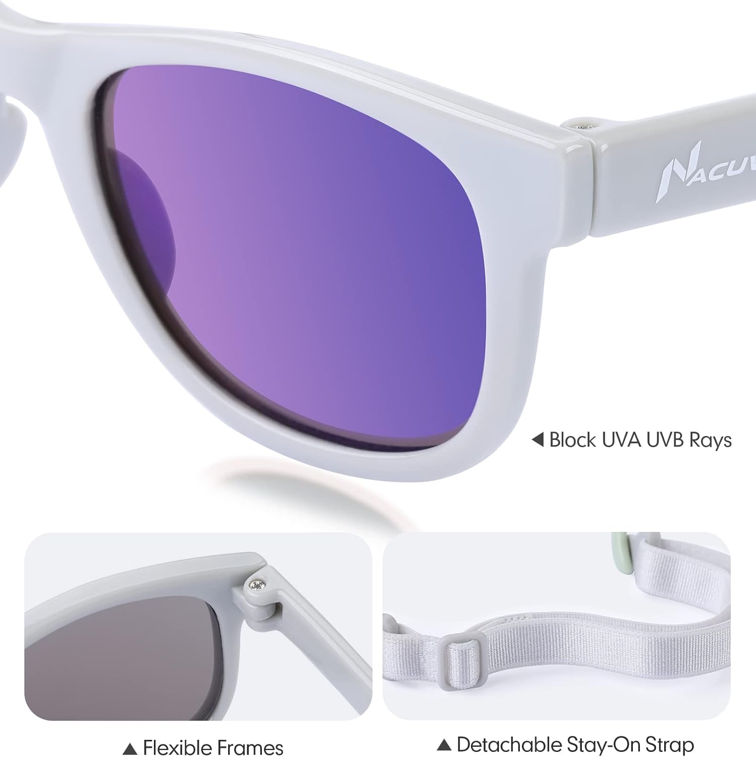 Skiennix Baby Sunglasses - 100% UV Protection for Toddlers & Kids | Ages 0-2 Years, Case Included