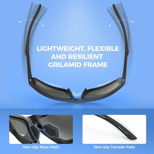 KastKing Waccamaw Polarized Bifocal Sunglasses - Sport Wrap-Around Readers with x1.5, x2.0, x2.5 Magnifications