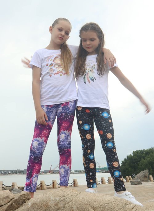 3 Pack Little Girls' Stretch Soft Athletic Leggings Kids Sweet Solid Yoga Comfy Pants Full Length 6t - 7t 3 PC Black