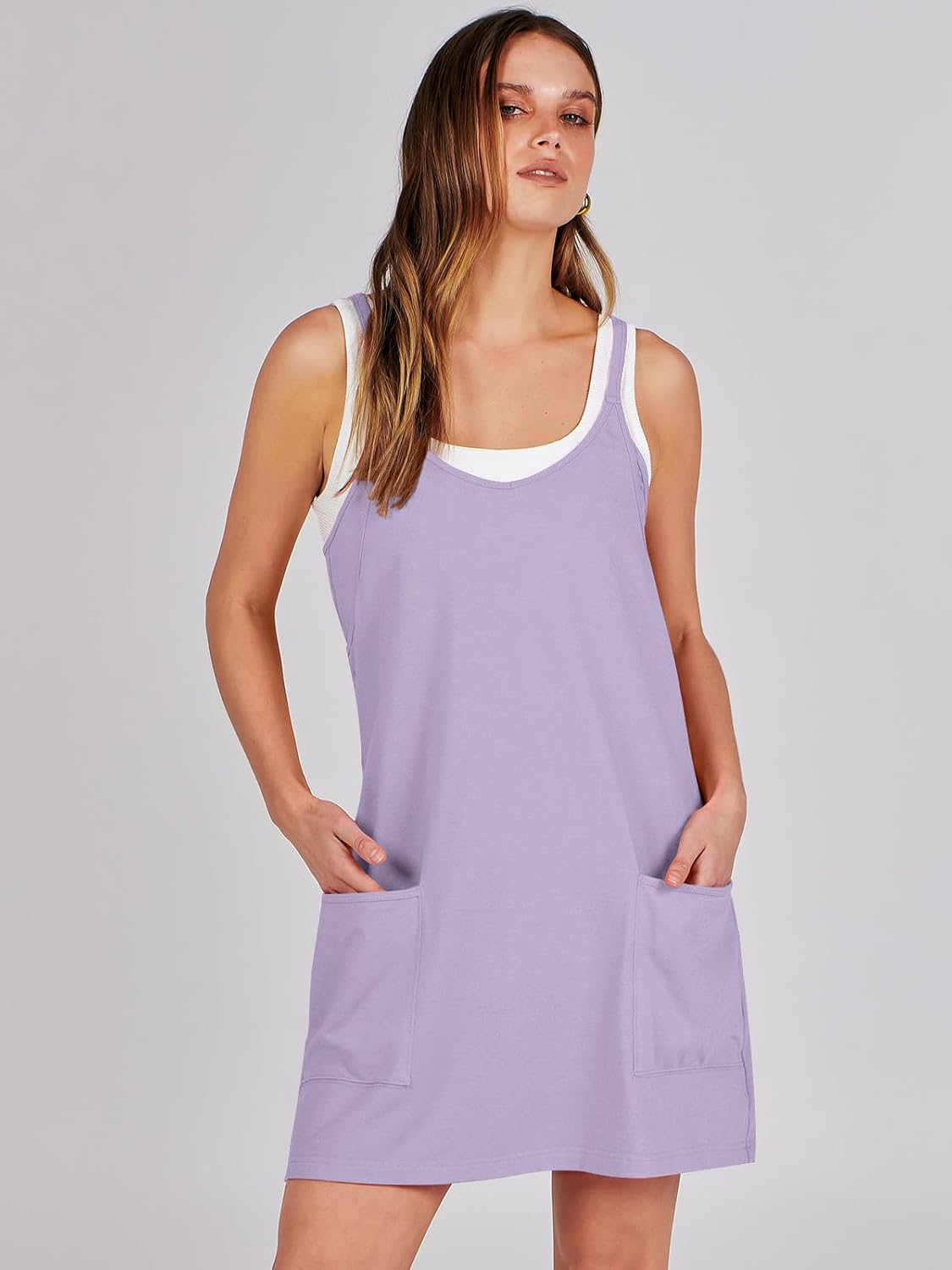 ANRABESS Women's Athletic Dress - Summer Tennis Mini Romper with Built-In Shorts | Ideal for Travel & Workouts