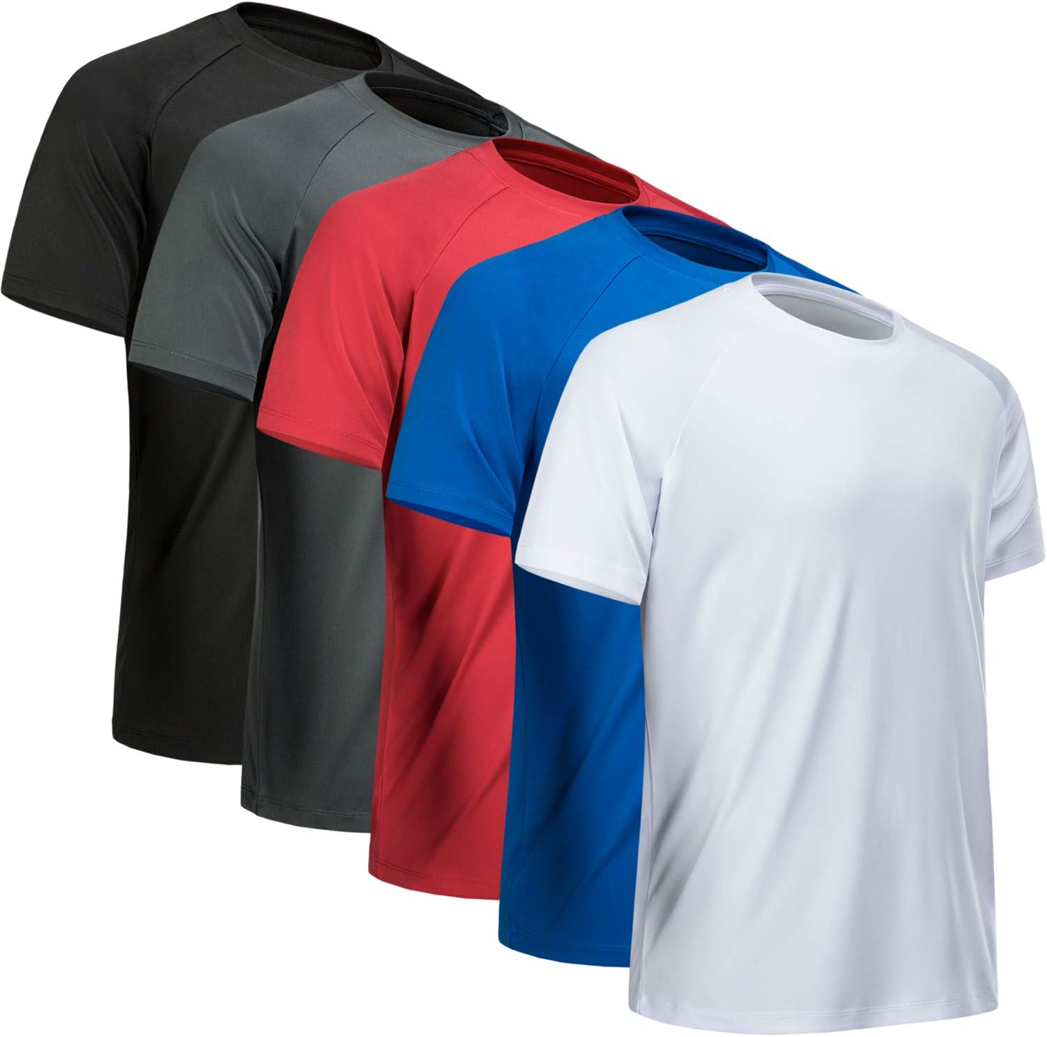 Skiennix Men's Athletic Workout Shirt - Quick Dry Short Sleeve Gym Tee | Moisture-Wicking Fabric