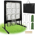 Skiennix 9 Hole Pitching Net - Heavy-Duty Baseball Training Equipment with Adjustable Height & Strike Zone