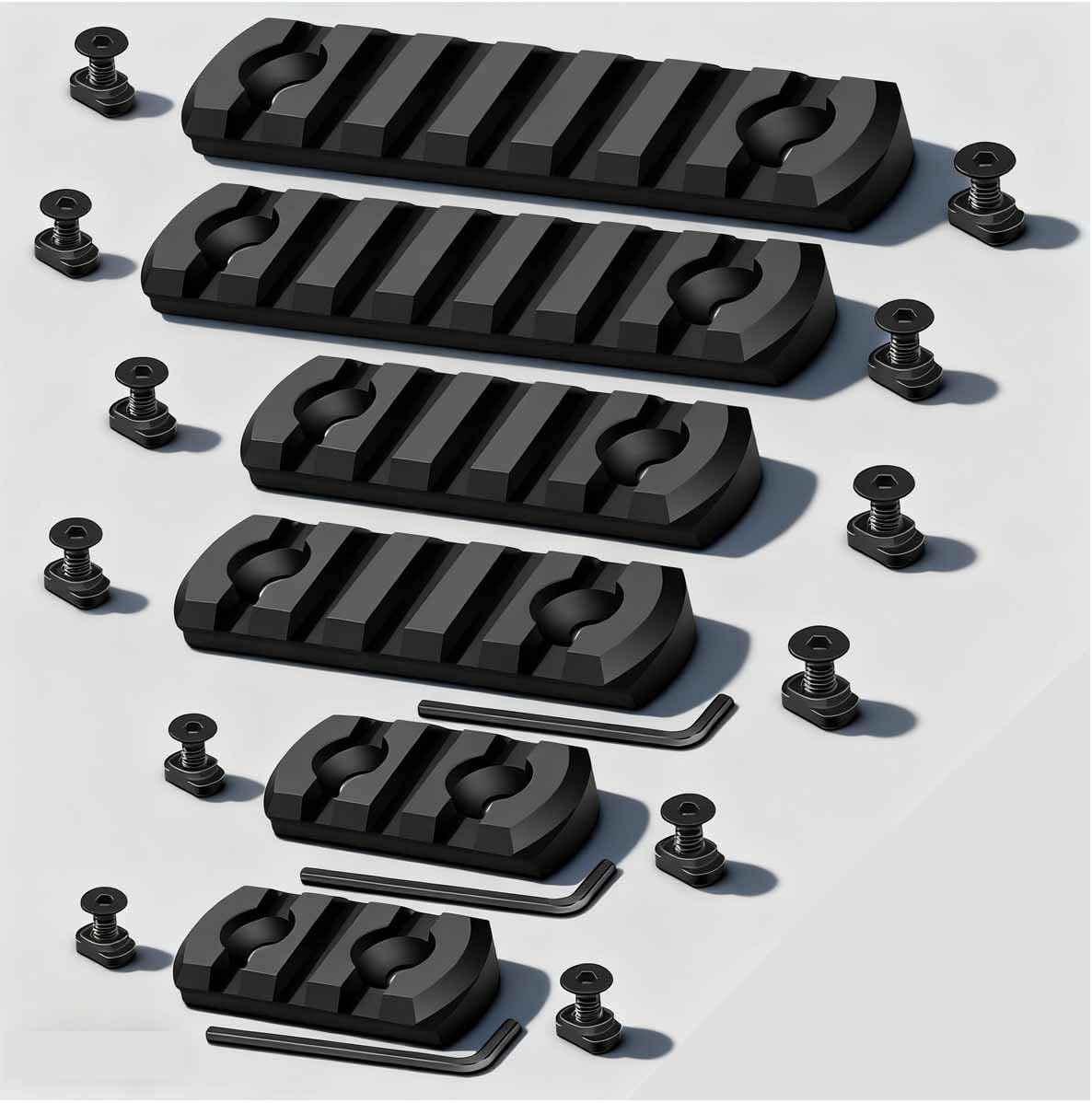 Picatinny Rails - Aluminum Single Section with 12 T-Nuts, 12 Screws & 2 Wrenches | Durable & Versatile
