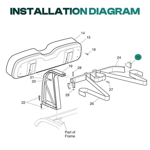 DRIVE UP Golf Cart Bag Rack Strap Buckle, for Most Club Car EZGO Rear Seat Bag Attachment Holder Bracket with Bag Rack Strap, OEM 1013754，71856-G01.