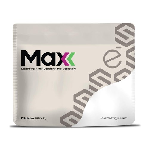 LUMINAS Max Patch - Electroceutical Relief - Versatile Comfort, Strong Adhesion, Long Lasting - Back, Shoulders, Neck, Knees - 12 Pack