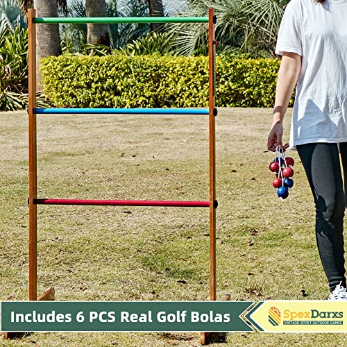 SpexDarxs Ladder Toss Game Set - 35in Wooden Yard Game for Adults & Families