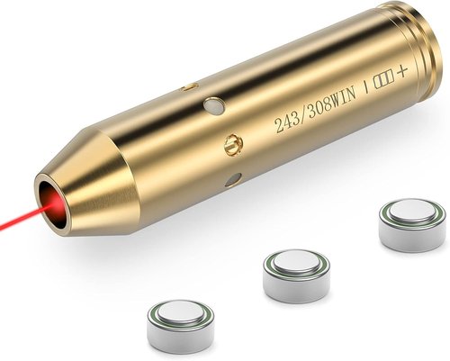 MidTen .243 308 Bore Sight Laser - Precision Red Dot Boresighter with Batteries Included