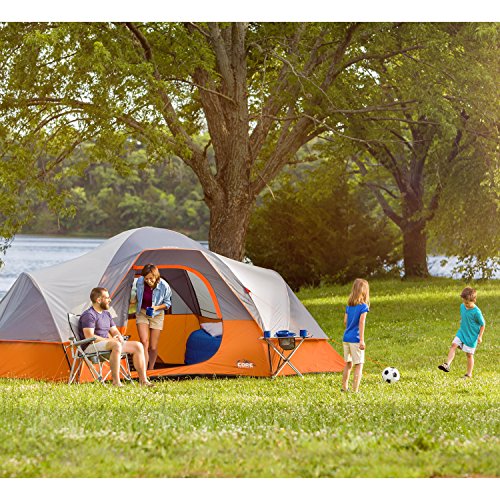 CORE 9-Person Dome Tent for Family Camping & Backpacking with Gear Loft