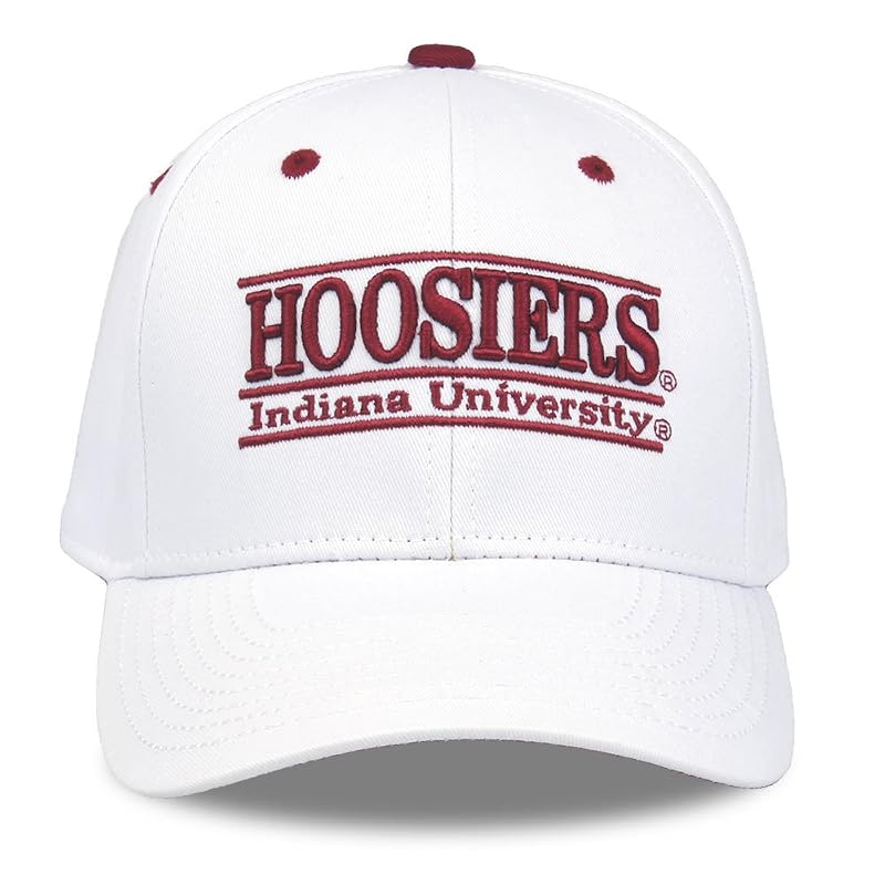Indiana Hoosiers Hat - The Game 3D Bar Embroidery, White, One Size
