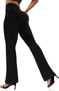 VOOVEEYA Women's Bootcut Leggings - High-Waisted Yoga Pants with Tummy Control & 4 Pockets