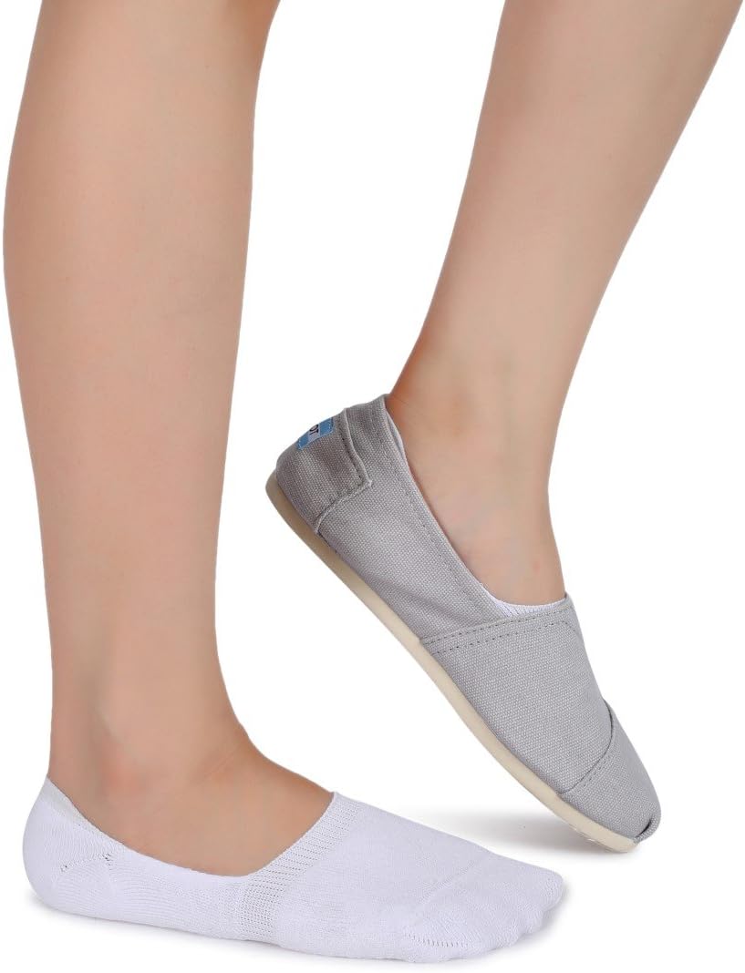 Pareberry Women's Non-Slip Boat Liner Socks - Thick Cushion Cotton, Casual Low Cut | 5/10 Pack