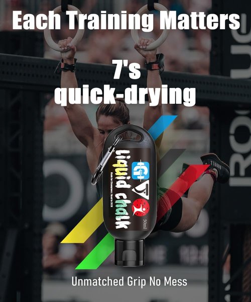 Liquid Chalk Mess-Free Gym Chalk 7’s Quick-Drying for Weightlifting, Gymnastics, Rock Climbing, Pole Dancing Sweat Resistant and Long Lasting for Stronger Hand
