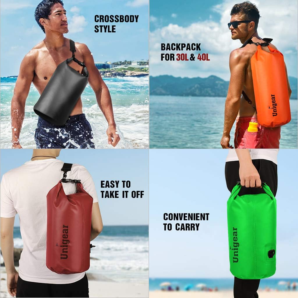 Unigear Waterproof Dry Bag - Lightweight Floating Storage for Kayaking, Fishing & Camping | 2L-40L Sizes
