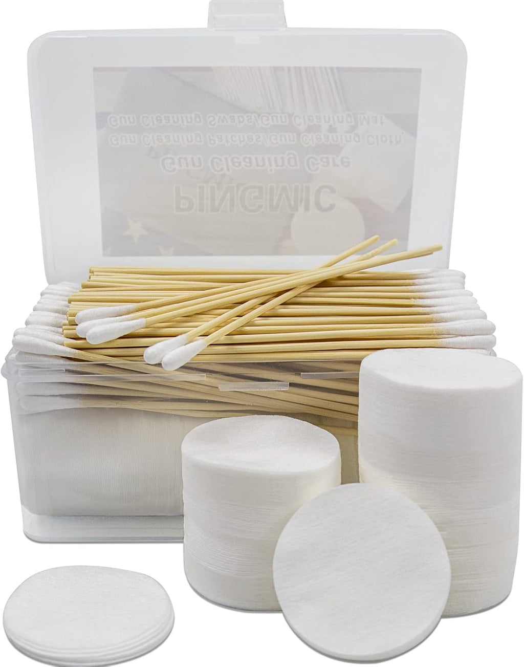 PINGMIC Gun Cleaning Kit - 1200/800/600PCS with Lint-Free Patches & Pointed Swabs | Fits Most Calibers