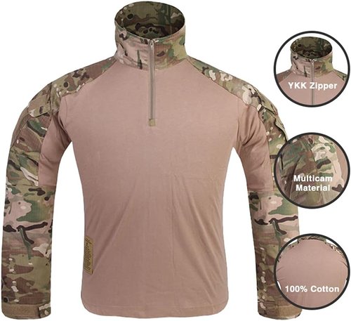 EMERSONGEAR Combat Airsoft Tactical Gen 3 Shirts for Men Long Sleeve Military