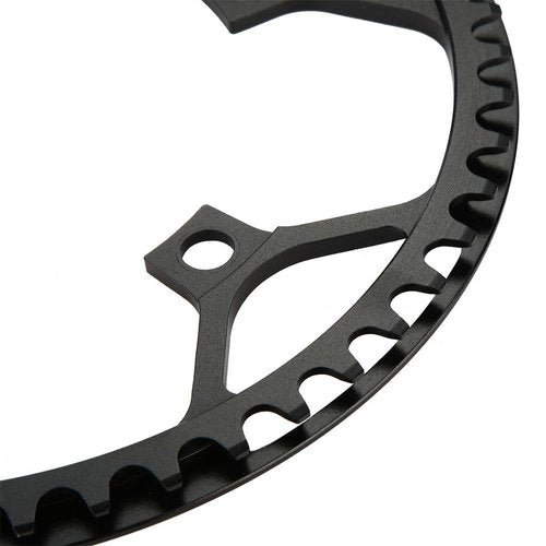 Aluminum Alloy Chainring, Mountain Bike Front Chainring, Single Speed 53T (Black)