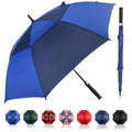 LLanxiry Automatic Open Golf Umbrella 54/62/68/72 Inch, Extra Large Windproof Vented Double Canopy Stick Umbrella, 210T Pongee Waterproof SPF 50+, Fiberglass Ribs Steel Shaft, EVA Grip for Golf & Commute