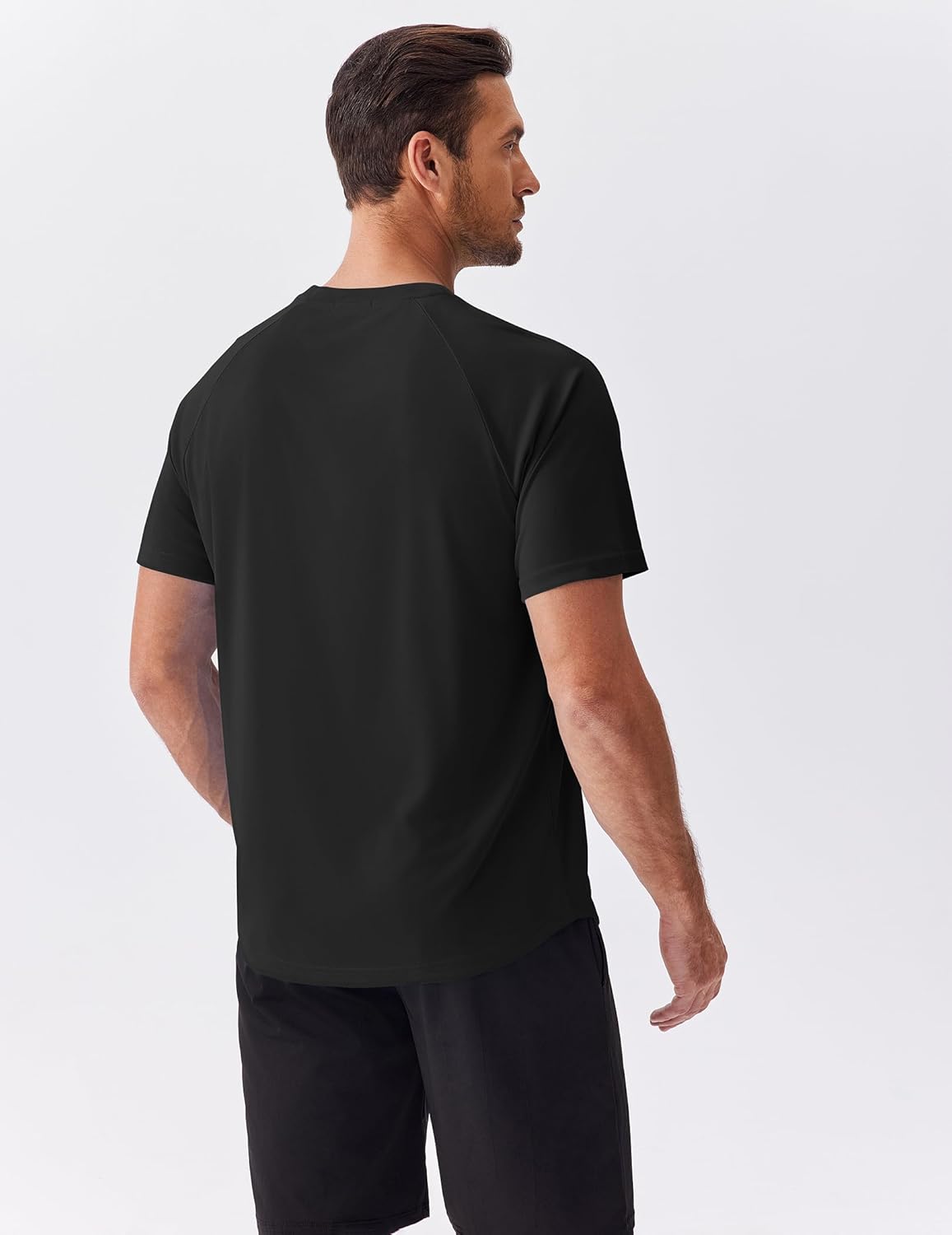PINSPARK Men's UPF50+ Sun Protection Swim & Surf Short Sleeve Rash Guard - Quick Dry Performance Shirts