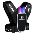 Brancy Running Phone Holder Vest - Reflective Running Vest for Women & Men with 2 Shoulder Zipper Pockets | Alternative Lightweight Backpack | Adjustable Waterproof Running Vest with Phone Holder