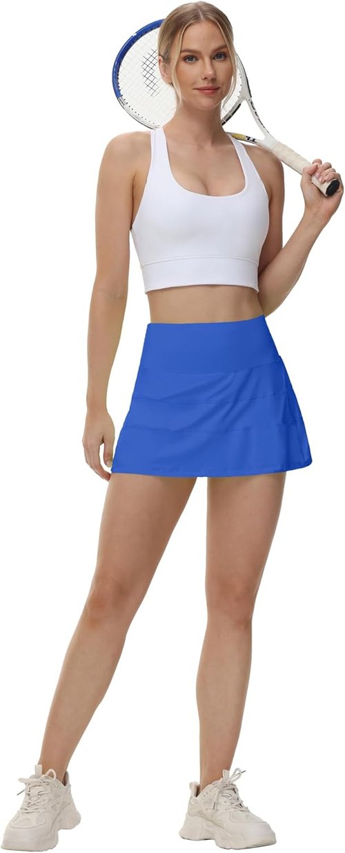MCEDAR Pleated Tennis Skirt - Women's High Waisted Athletic Skorts with Pockets | Ideal for Golf & Workout